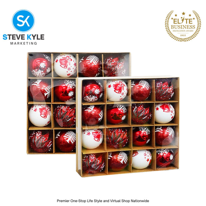 16PCS/6CM Christmas Tree Balls Christmas New Year Party Atmosphere Pendant Decorations