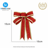 Glitter Bowknot Ribbon Christmas Tree Decor Ribbon For Holiday Decor