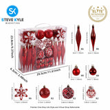 40PCS Christmas Balls Ornaments for Christmas Tree Decorations Hanging Ball Party Decoration