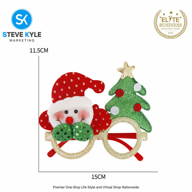 Merry Christmas Glasses Xmas Party Decoration Eyeglasses Kids Gift For Unisex Kids Adult Holiday