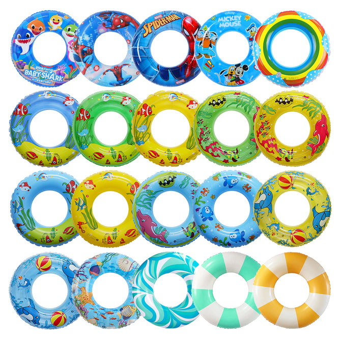 20 Inches Inflatable Cartoon Character Swim Ring Floater for Kids Boys and Girls