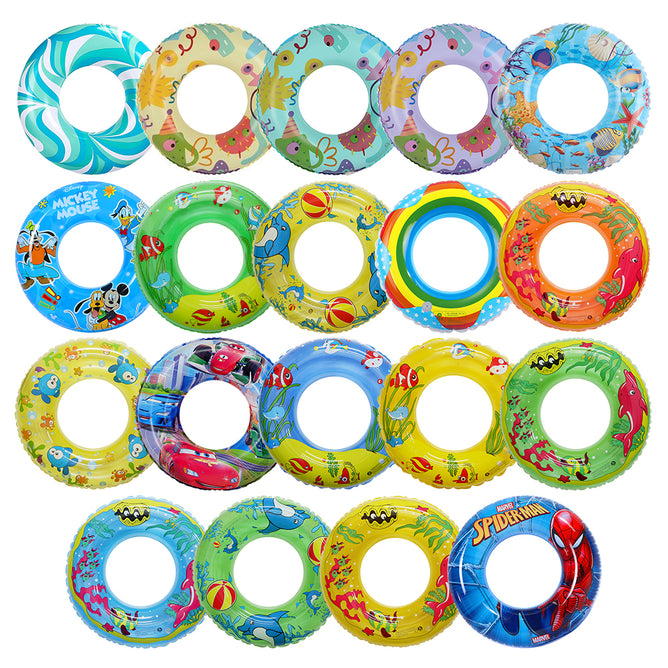 Inflatable Summer Random Design Swim Ring Floater for Kids and Adult Boys and Girls