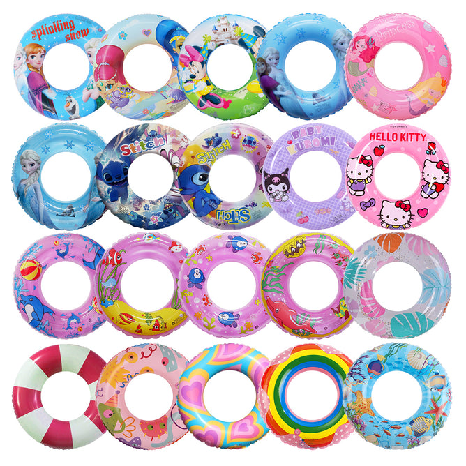 20 Inches Inflatable Cartoon Character Swim Ring Floater for Kids Boys and Girls