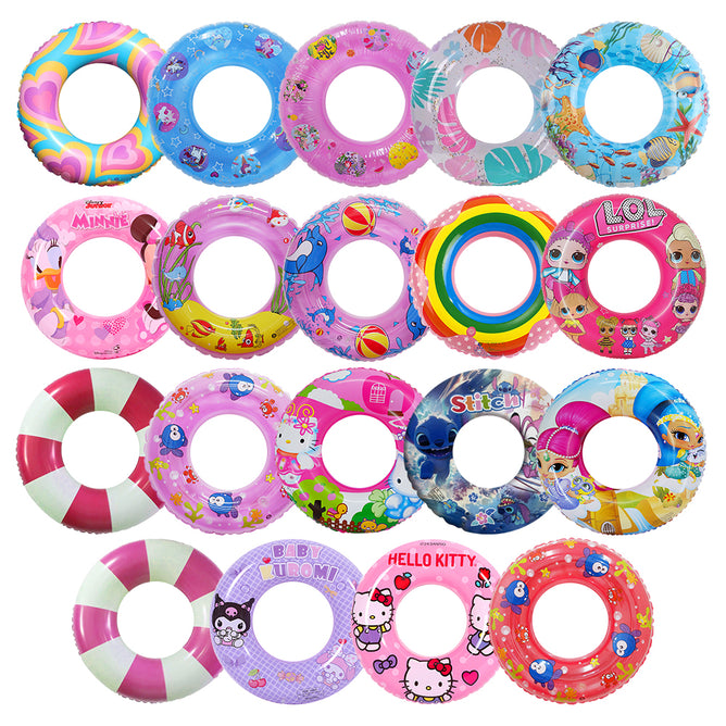 Inflatable Summer Random Design Swim Ring Floater for Kids and Adult Boys and Girls