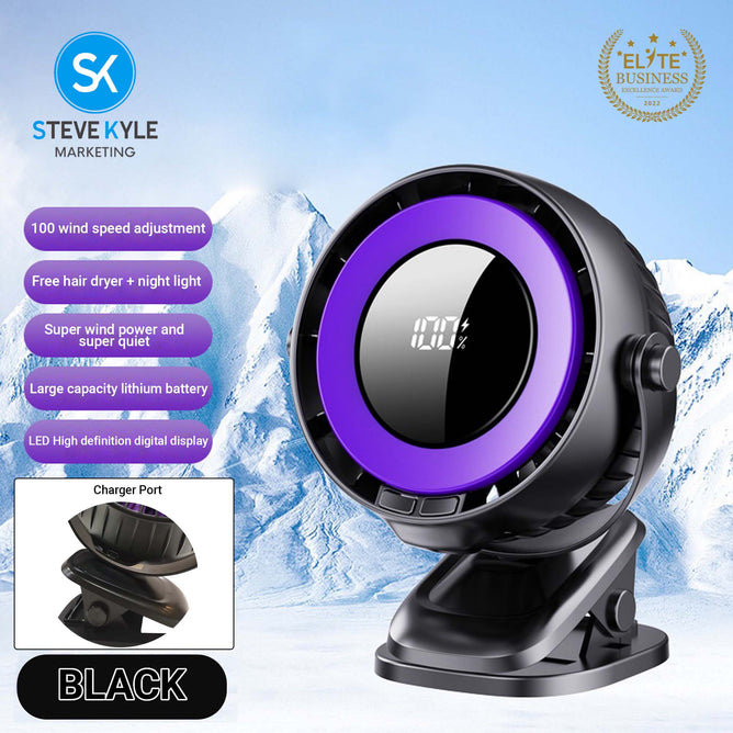 Portable Desk Fan & Clip-On Fan Speed Up to 100 Gear