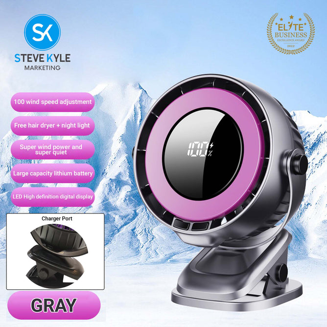 Portable Desk Fan & Clip-On Fan Speed Up to 100 Gear