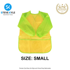 Kids Painting Apron Cute Craft Baking Waterproof Colorful Long Sleeve Apron