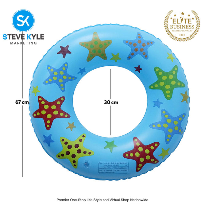26 Inches Inflatable Cartoon Character Swim Ring Floater for Kids Boys and Girls
