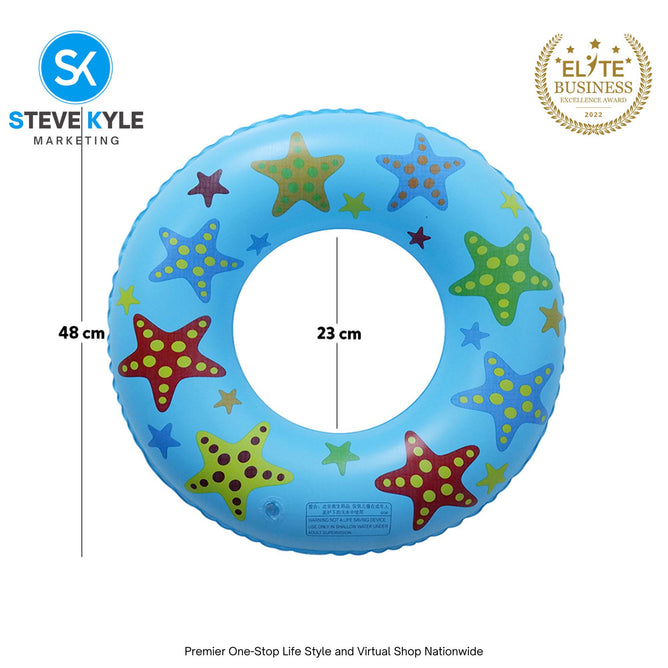 20 Inches Inflatable Cartoon Character Swim Ring Floater for Kids Boys and Girls