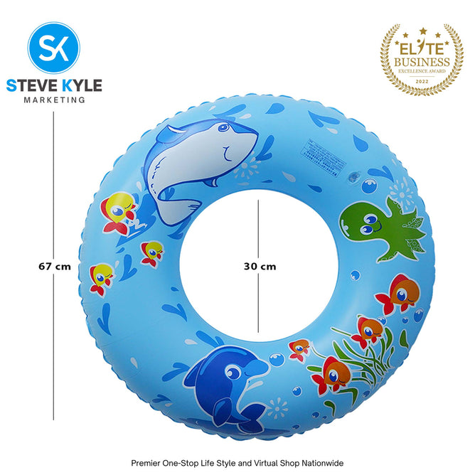 26 Inches Inflatable Cartoon Character Swim Ring Floater for Kids Boys and Girls