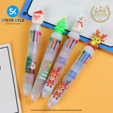 10in1 Cartoon Pen 10 color Retractable Cute Kawaii Ball Student Multi Color Gel Writting Pen