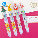 10in1 Cartoon Pen 10 color Retractable Cute Kawaii Ball Student Multi Color Gel Writting Pen