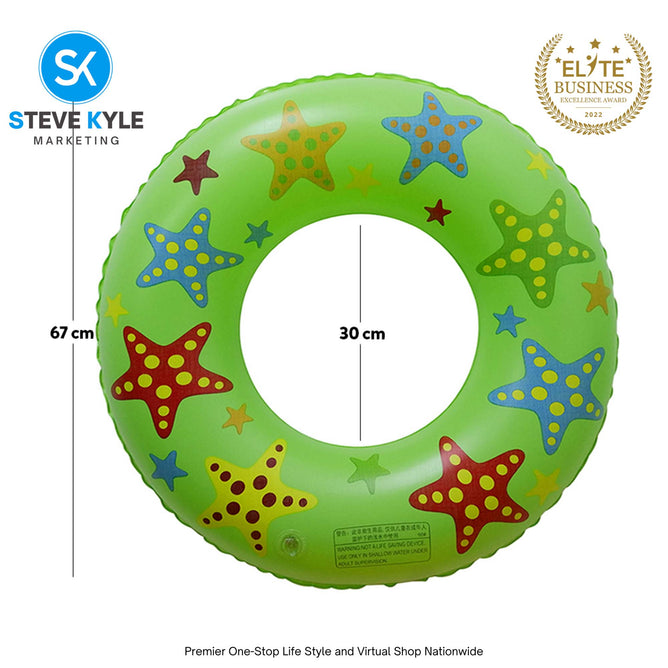 26 Inches Inflatable Cartoon Character Swim Ring Floater for Kids Boys and Girls