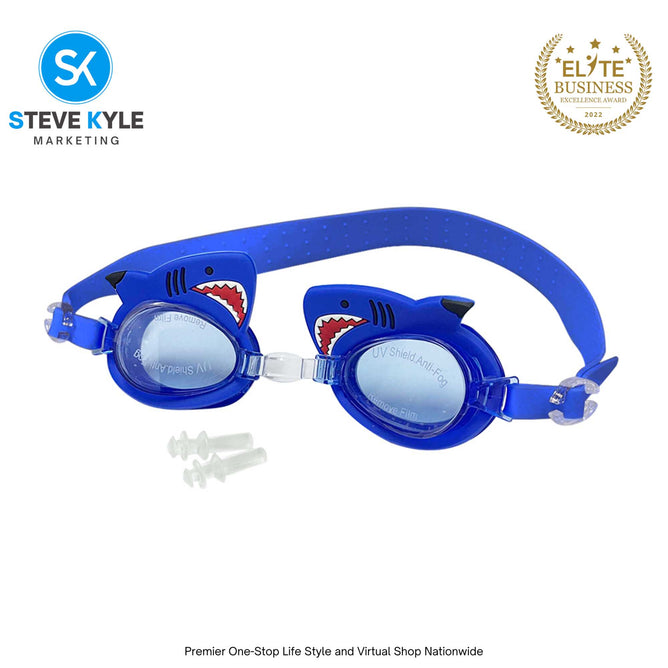 Children's Anti-fog Water Eye-Protection Silicon with 1 Pair Earplugs and Case for Boys & Girls