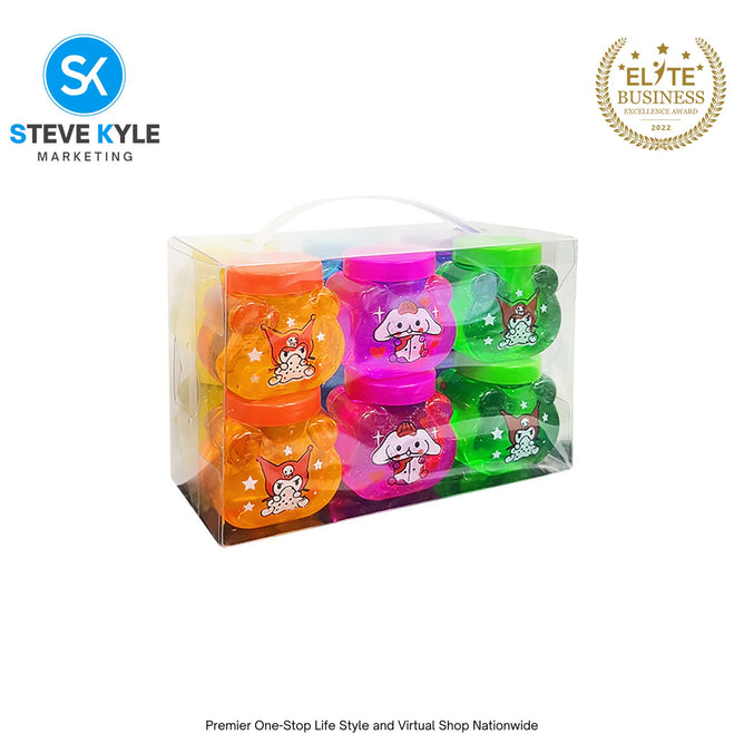 Steve Kyle 1 Set 12-Pieces Soft Stretchy Crystal Mud Slime Toy For Kids Best Gift Pack