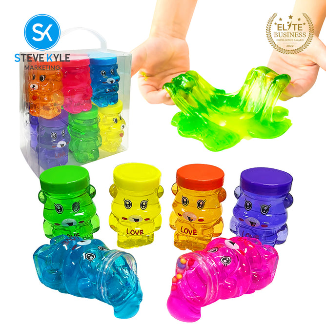 Steve Kyle 1 Set 12-Pieces Crystal Mud Labubu Slime Toy For Kids Best Gift Pack