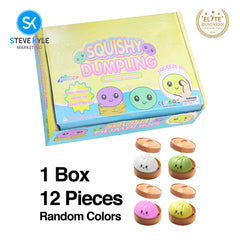 Steve Kyle Simulated Dumpling Squishy Toy Soft Fast Rebound Glitter Face Fidget Squeeze Toy