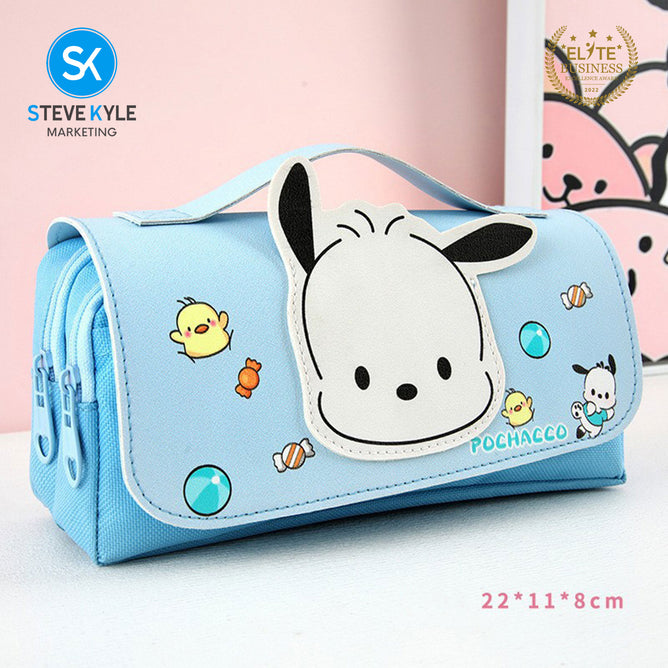 Steve Kyle Large-Capacity Pencil Case Girl Heart Glitter Pencil Case Student Influencer Pencil Case