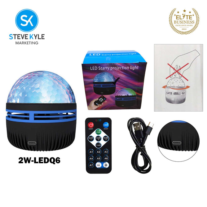 Disco Ball Light Led Usb RGB Magic DJ Strobe Pinspot Star Projector Rotating Car