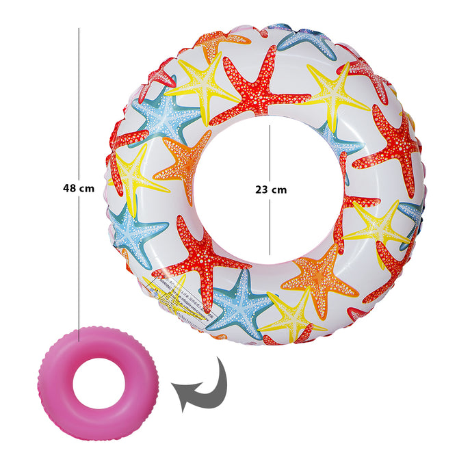 20 Inches Inflatable Cartoon Character Swim Ring Floater for Kids Boys and Girls