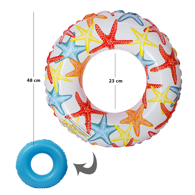 20 Inches Inflatable Cartoon Character Swim Ring Floater for Kids Boys and Girls