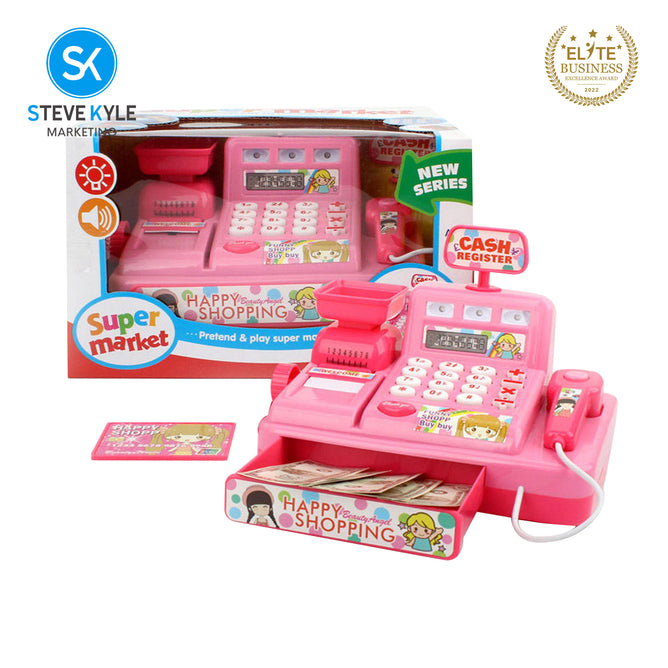 Steve Kyle Electronic Pretend Supermarket Cash Register Toy Shop Pretend Play Food Shopping