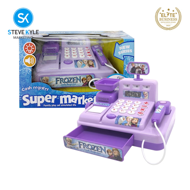 Steve Kyle Electronic Pretend Supermarket Cash Register Toy Shop Pretend Play Food Shopping