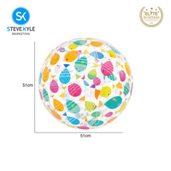 Steve Kyle INTEX Lively Print Transparent Beach Ball 51CM For Kids and Adults