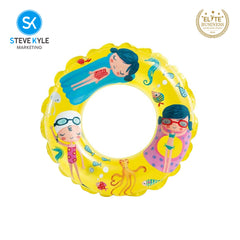 Steve Kyle 24 Inches Inflatable Swim Ring Sea Creatures Mermaid Print For Outdoor Fun