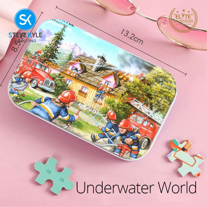 Sixty Pieces Cartoon Wooden Jigsaw Puzzle Mixed Designs Early Learning Educational Toy