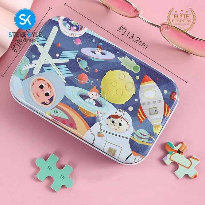 Sixty Pieces Cartoon Wooden Jigsaw Puzzle Mixed Designs Early Learning Educational Toy