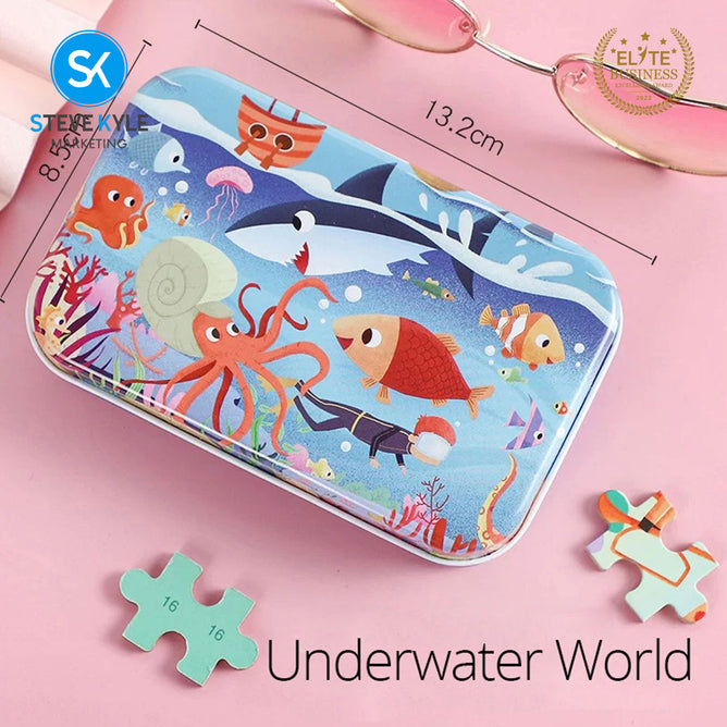 Sixty Pieces Cartoon Wooden Jigsaw Puzzle Mixed Designs Early Learning Educational Toy
