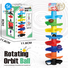 Early Educational Baby Toys 7 Layer Rolling Ball Track Slide Tower Young Children Baby