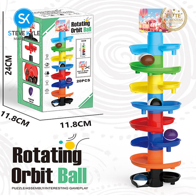 Early Educational Baby Toys 7 Layer Rolling Ball Track Slide Tower Young Children Baby