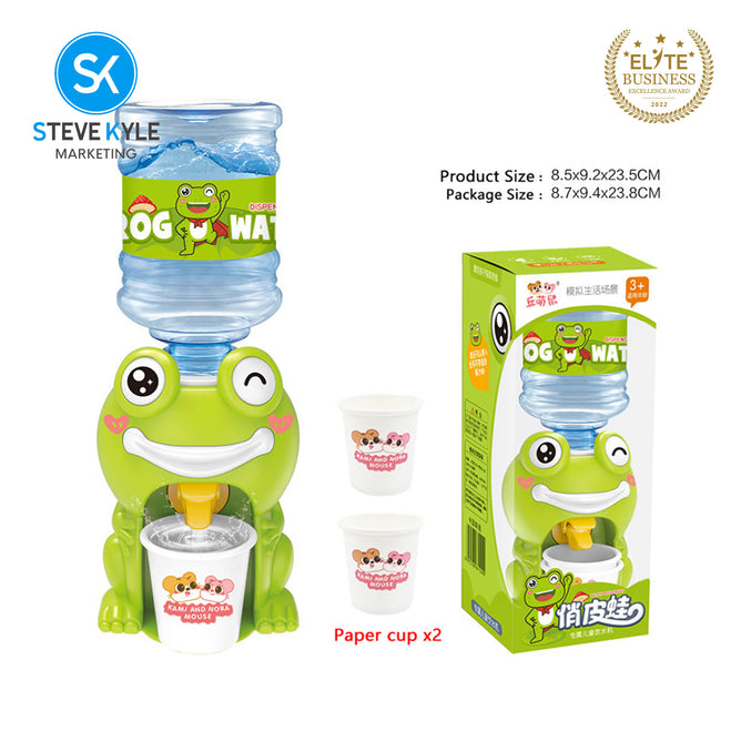 Steve Kyle Pretend Play Mini Water Dispenser For Juice Milk Cup Drinking Fountain Simulation Kitchen Kids Toy