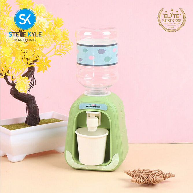 Steve Kyle Pretend Play Mini Water Dispenser For Juice Milk Cup Drinking Fountain Simulation Kitchen Kids Toy