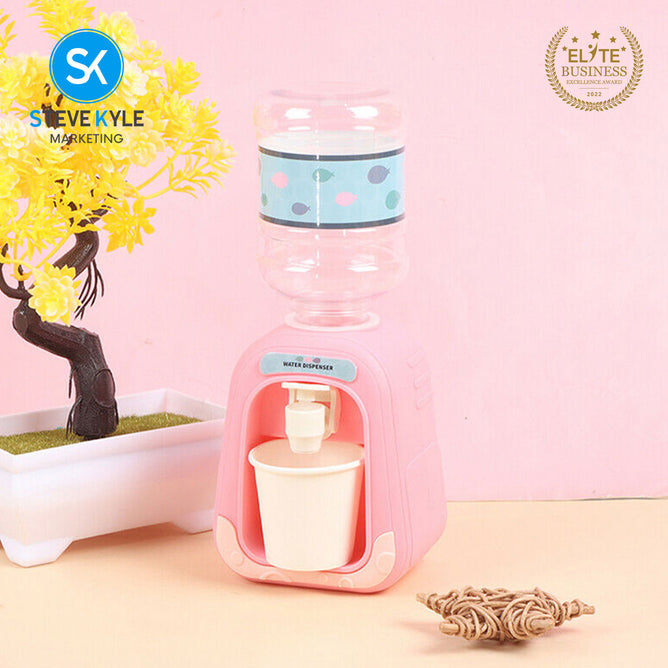 Steve Kyle Pretend Play Mini Water Dispenser For Juice Milk Cup Drinking Fountain Simulation Kitchen Kids Toy
