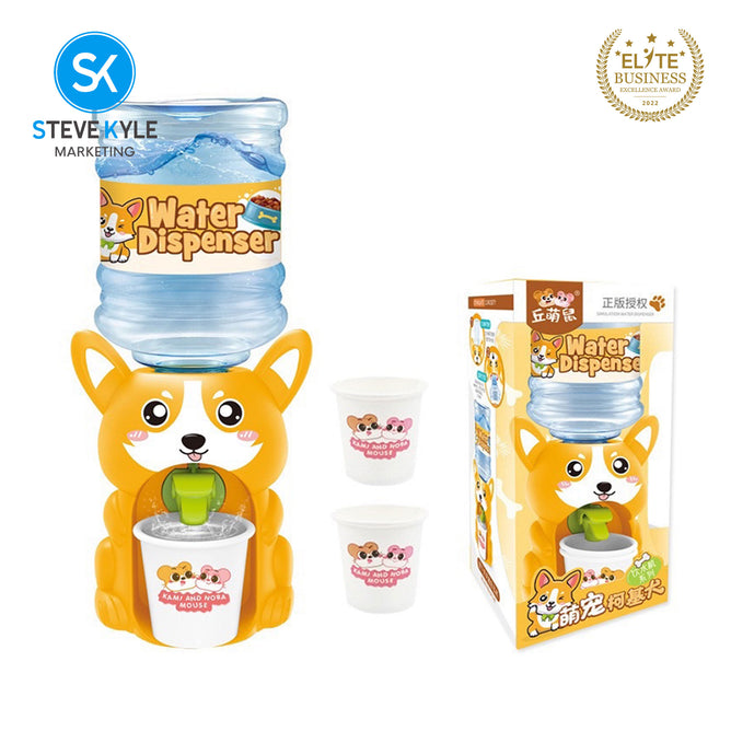 Steve Kyle Pretend Play Mini Water Dispenser For Juice Milk Cup Drinking Fountain Simulation Kitchen Kids Toy