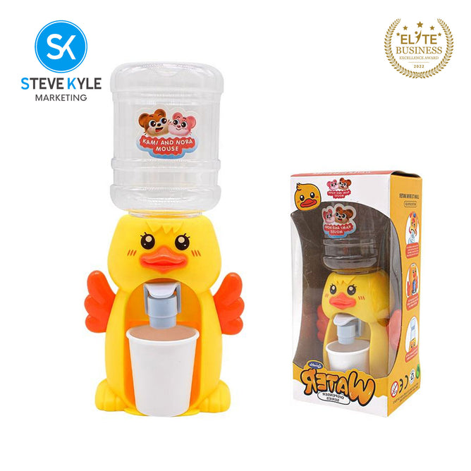 Steve Kyle Pretend Play Mini Water Dispenser For Juice Milk Cup Drinking Fountain Simulation Kitchen Kids Toy