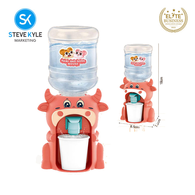 Steve Kyle Pretend Play Mini Water Dispenser For Juice Milk Cup Drinking Fountain Simulation Kitchen Kids Toy