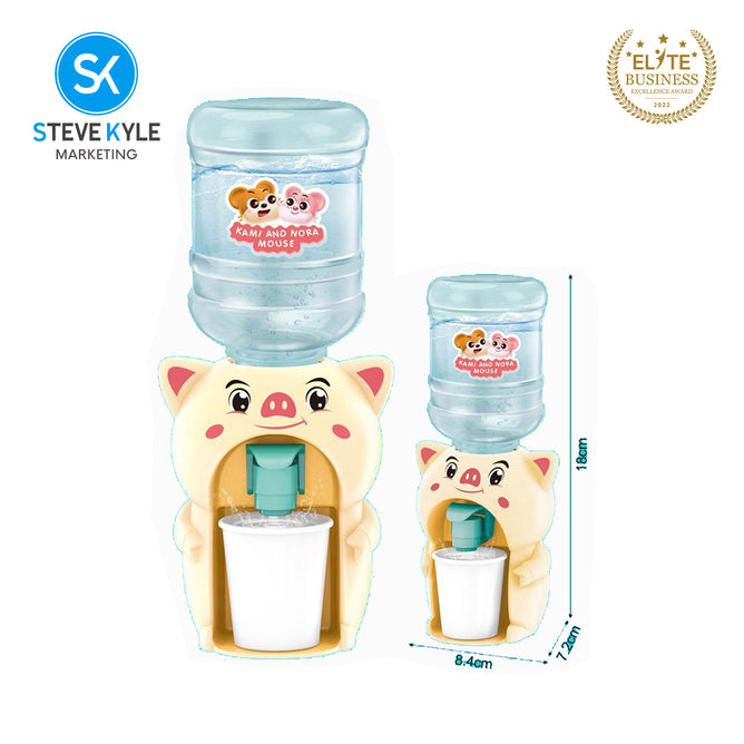 Steve Kyle Pretend Play Mini Water Dispenser For Juice Milk Cup Drinking Fountain Simulation Kitchen Kids Toy