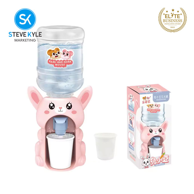 Steve Kyle Pretend Play Mini Water Dispenser For Juice Milk Cup Drinking Fountain Simulation Kitchen Kids Toy