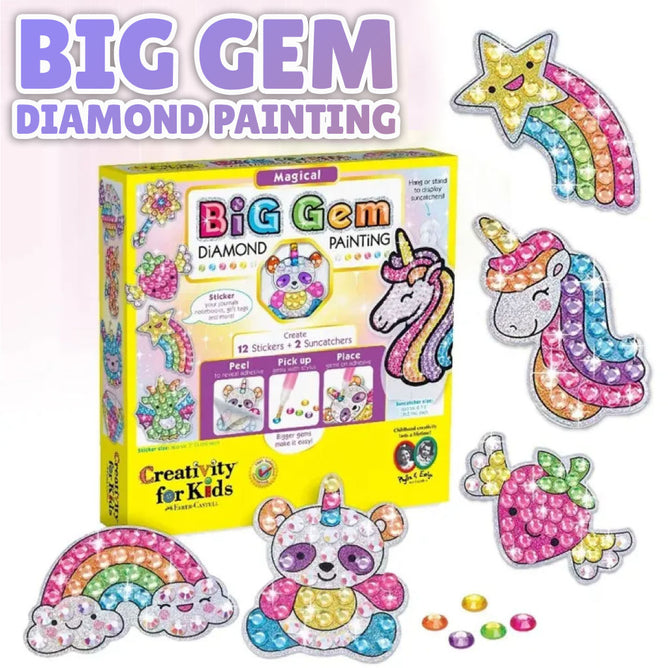 Creativity for Kids Big Gem Diamond Painting Kit - Create Your Own Sweets Stickers & Suncatchers - Diamond Art for Kids