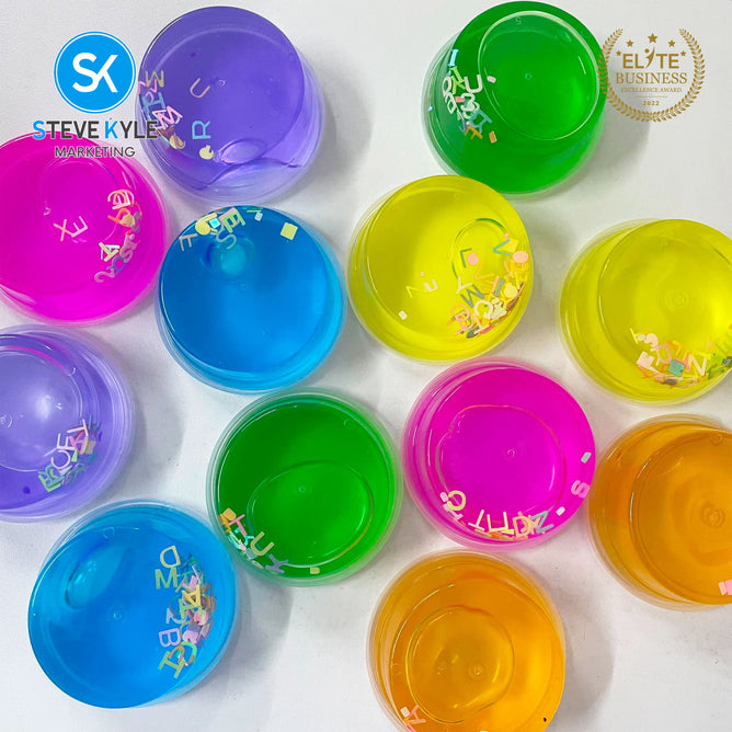 Steve Kyle 12-in-1 DIY Crystal Jelly Slime Soft Stretchy Sensory Play Kit With Mini Alphabet Letters Stars Design