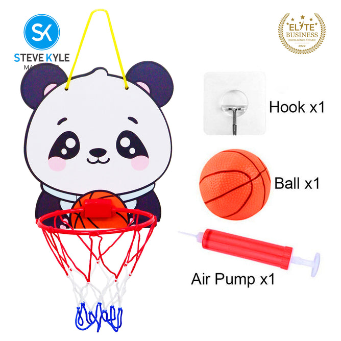 Steve Kyle Portable Mini Basketball Hoop Toy Set Foldable Design with Pump For Kids Indoor Play