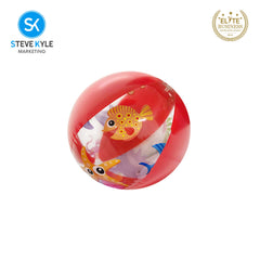 Steve Kyle Colorful Sea Animals Print Inflatable Beach Ball For Water Games Outdoor Play
