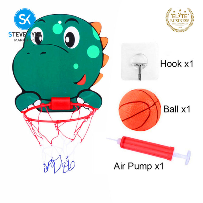 Steve Kyle Portable Mini Basketball Hoop Toy Set Foldable Design with Pump For Kids Indoor Play