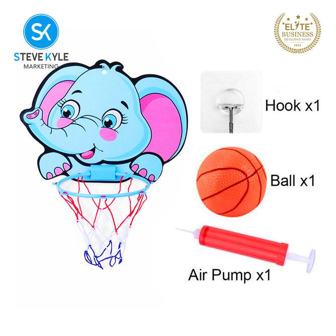 Steve Kyle Portable Mini Basketball Hoop Toy Set Foldable Design with Pump For Kids Indoor Play