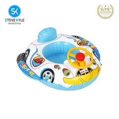Steve Kyle Inflatable Baby Seat Float With Steering Wheel Swimming Safe Water Toy Boat