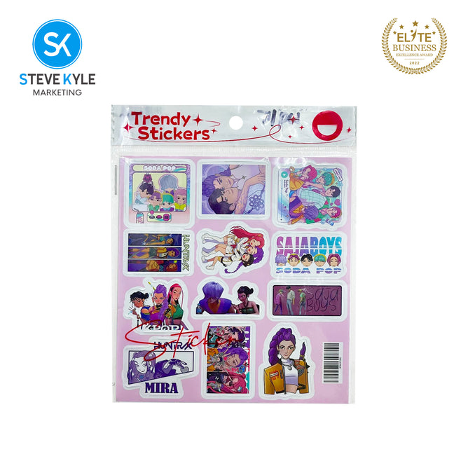 Steve Kyle Colorful Girl Group Random Design Stickers For Fun Laptop Skateboard Personal Items